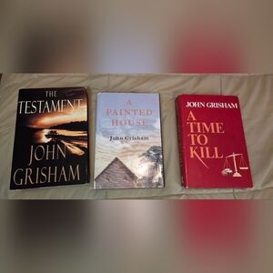 John Grisham Hardcover Book Bundle – The Testament, A Painted House, A Time